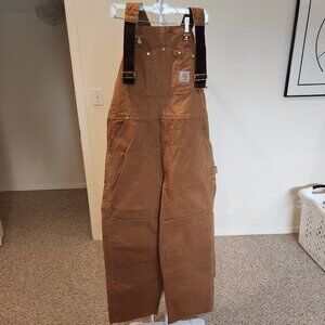 Carhartt Men's Duck Bib Unlined Overall R01 38 x 29